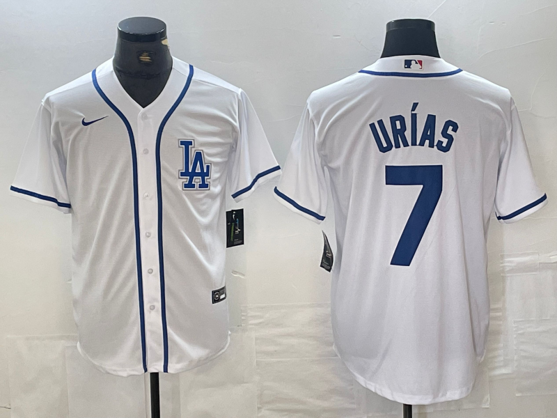 Men's Los Angeles Dodgers Julio Urias #7 White Limited Jersey